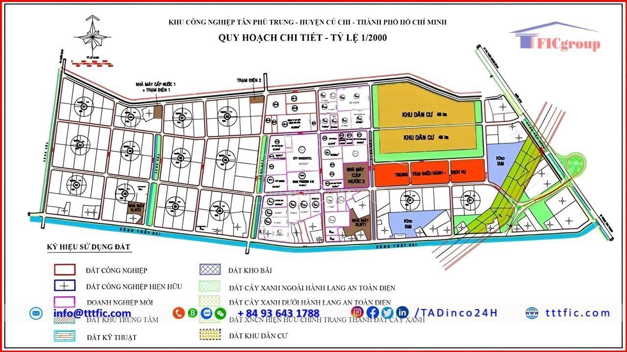 Planning map of Tan Phu Trung industrial park - HCMC