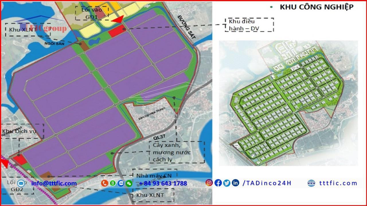 Master plan map of Yen Son - Bac Lung Industrial Park - Bac Giang - TTTFIC Group