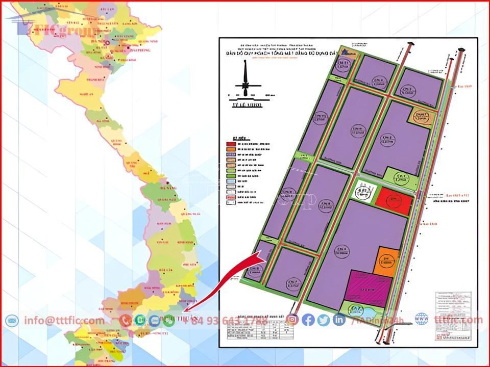 Master planing map of Tuy Phong Industrial Park - Binh Thuan Province - TTTFiC Group