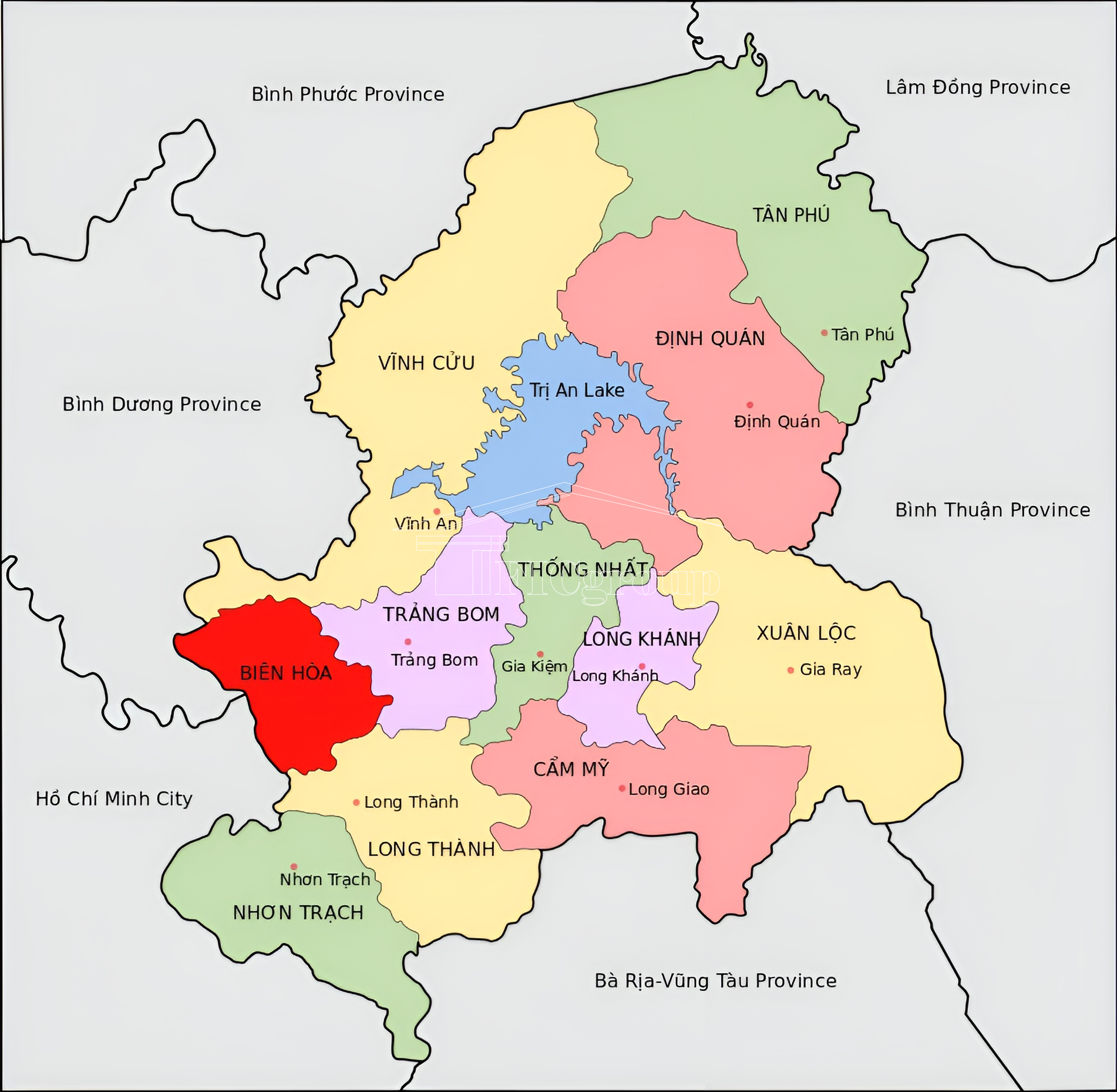 Administrative Divisions of Dong Nai Province - TTTFIC Group