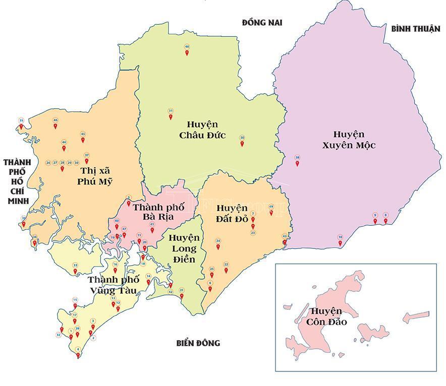 Bà Rịa Vũng Tau Province Map - TTTFIC Group