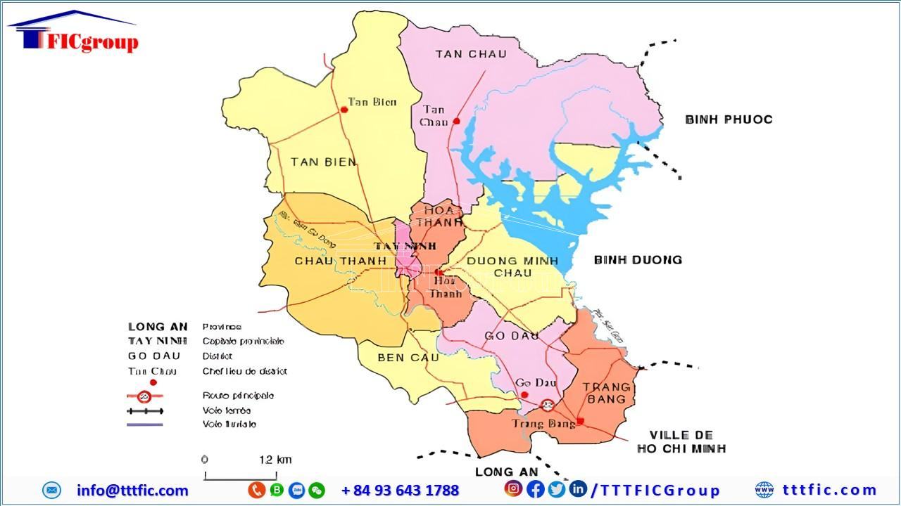 Tay Ninh Province Administrative Map - Vietnam - TTTFIC Group