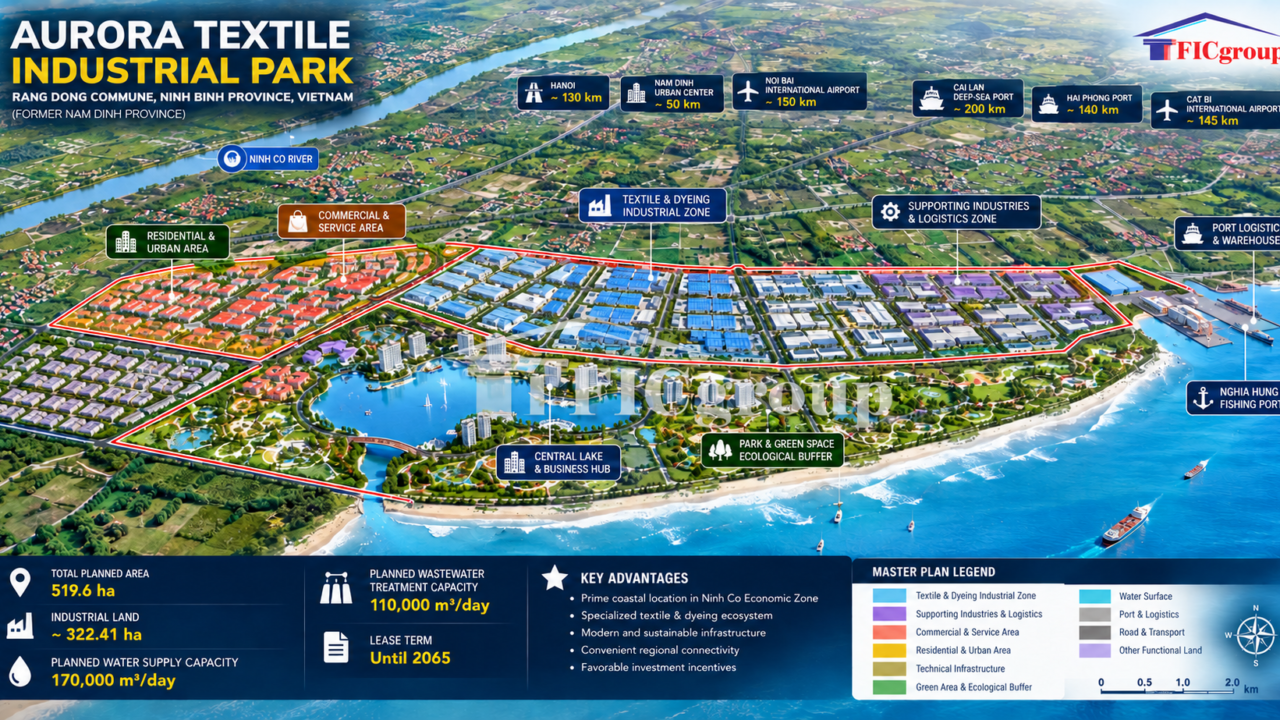 Aurora Industrial Land for Sale – Ninh Binh