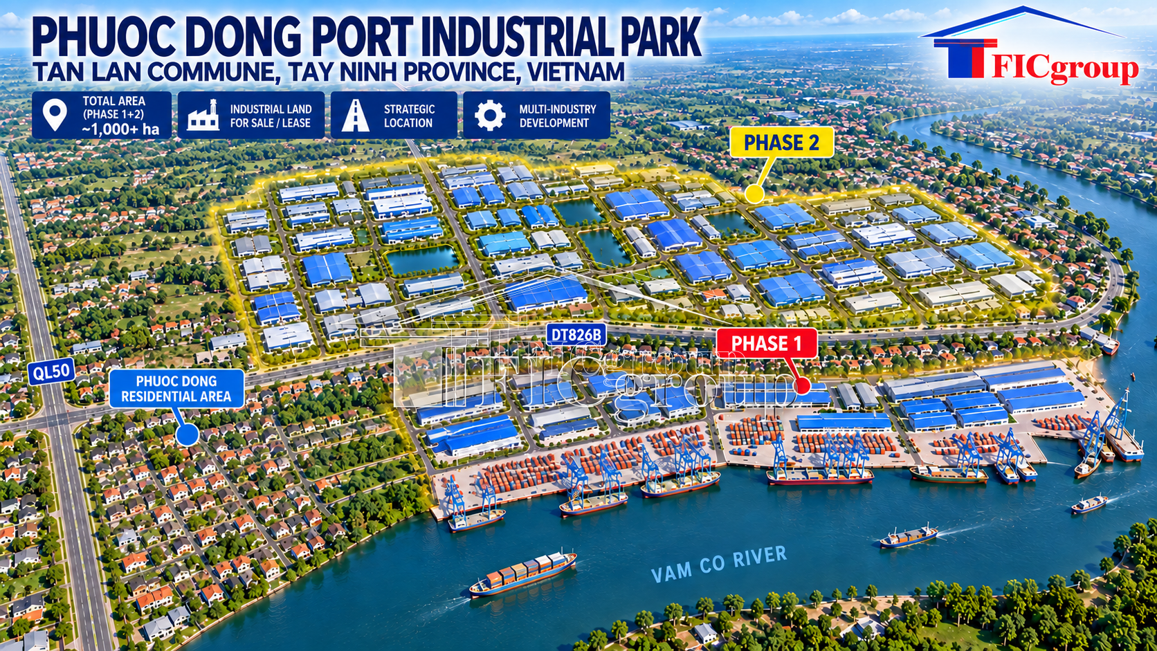Phuoc Dong Port Industrial Park, Tay Ninh, Vietnam | TTTFIC Group