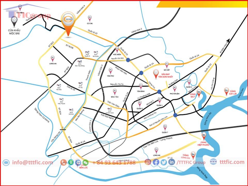 Map Duc Hoa 3 - Long Duc Industrial Park - Long An Province - TTTFIC Group