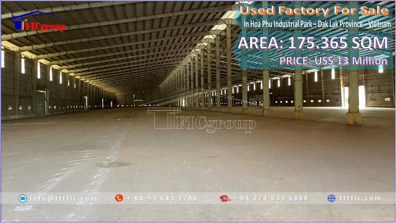 Used 175,365sqm Factory for sale - In Dak Lak Province