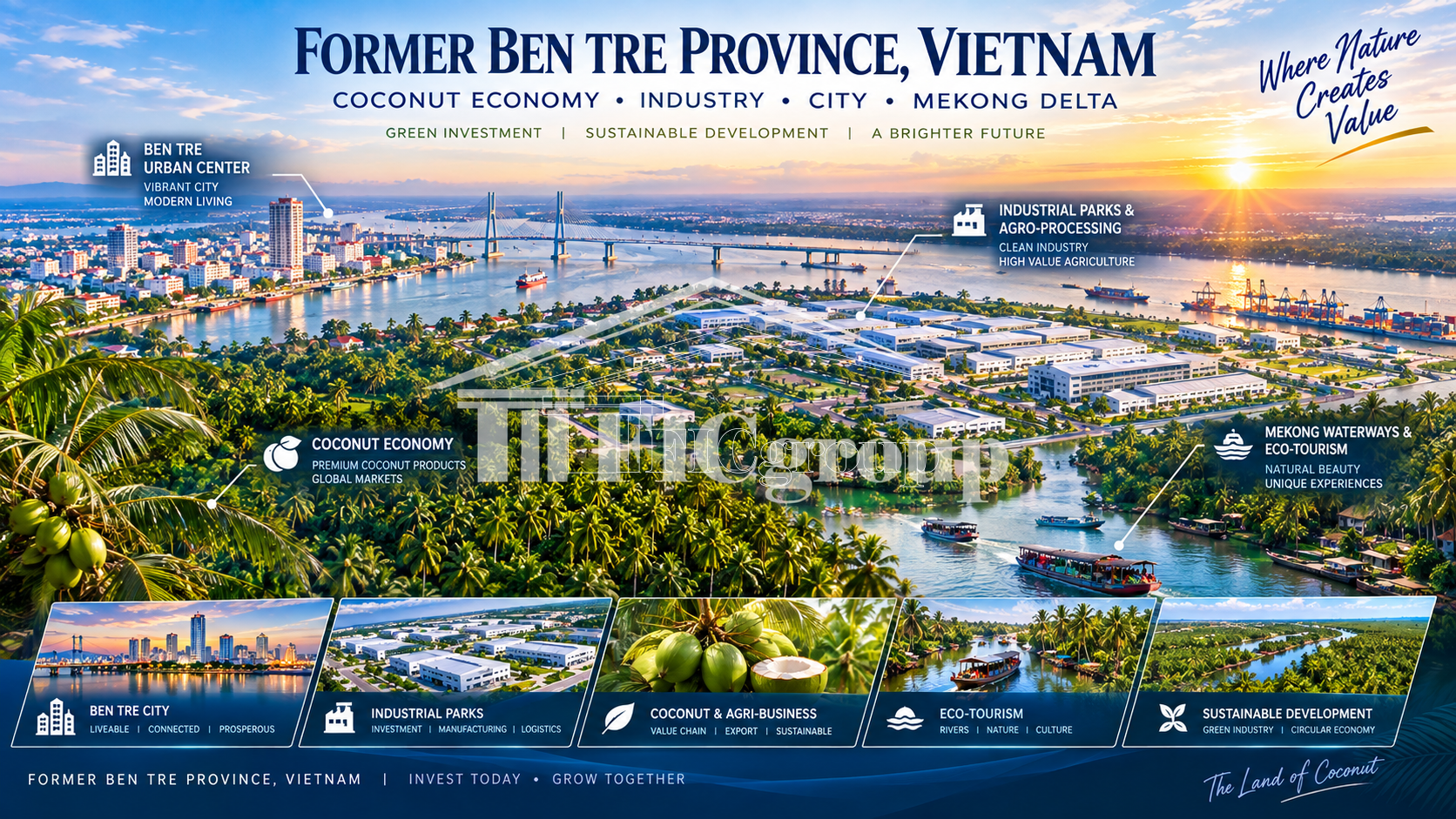 Former Ben Tre Province Vietnam – coconut economy, industrial parks and Mekong Delta investment