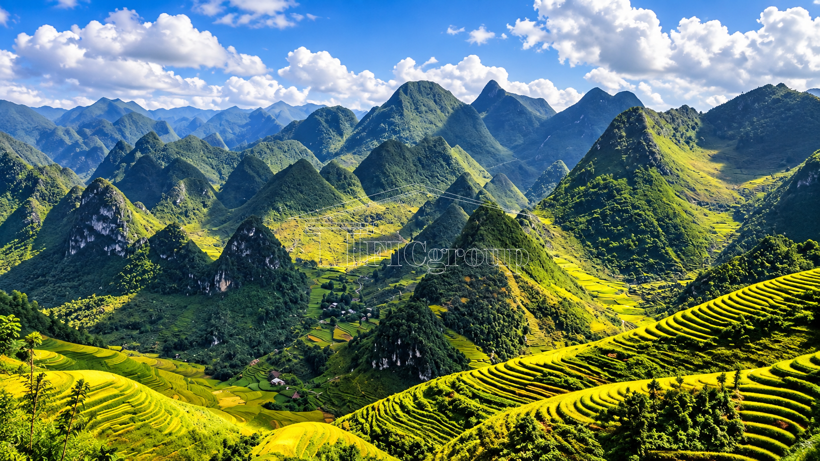 Ha Giang Province Vietnam mountain landscape with terraced rice fields – TTTFIC Group