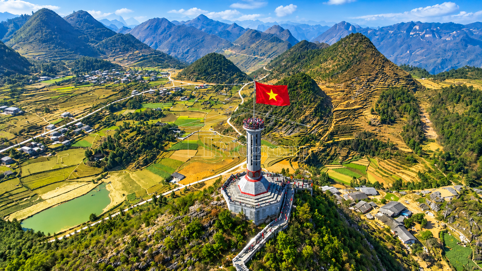 Lung Cu Flag Tower in Ha Giang, Tuyen Quang Province, Vietnam