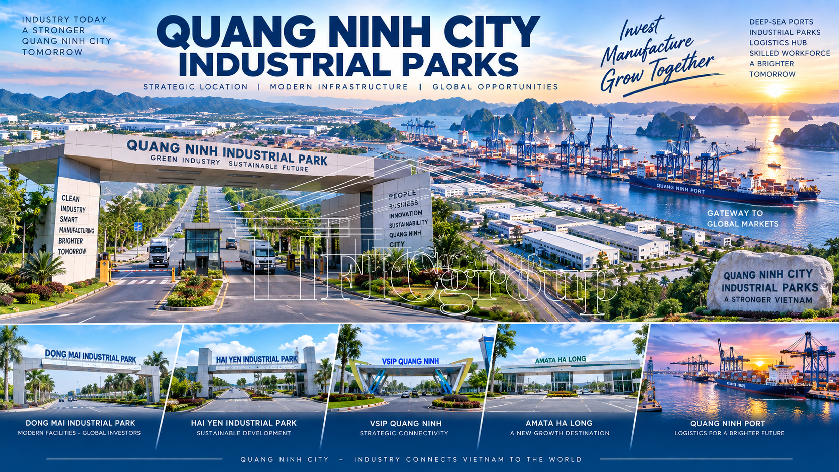 Quang Ninh City industrial parks, seaports and logistics infrastructure in Vietnam
