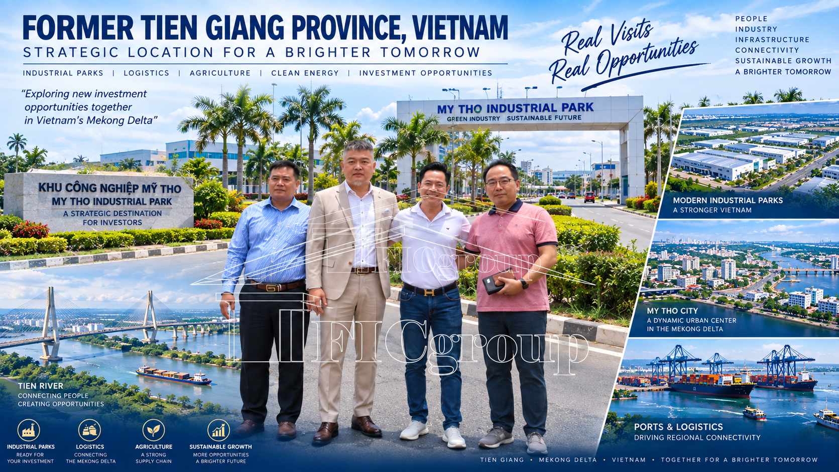 FDI investment site visit to industrial parks in former Tien Giang Province, Vietnam