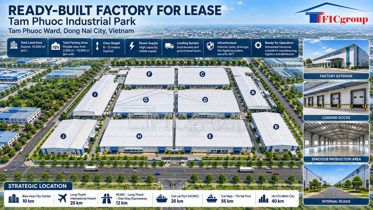 Tam Phuoc Factory for Lease