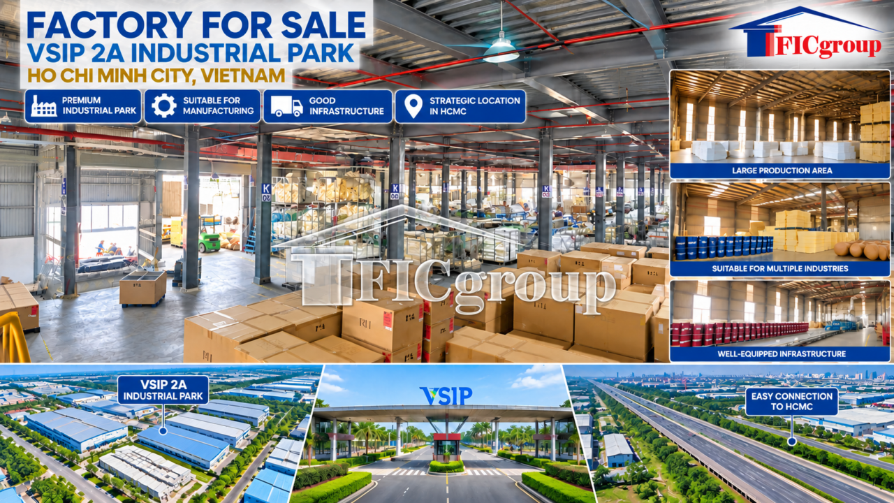 Factory for Sale VSIP II-A Industrial Park – 20940 sqm