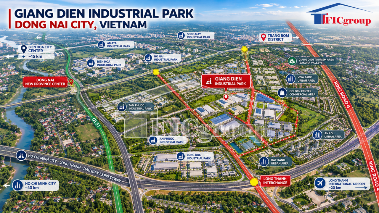 Industrial Land for Sale at Giang Dien Industrial Park – Dong Nai